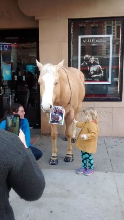Lindsey and Dreamer, promoting "Unbridled" in NYC this month. (flickr.com/Lindsey Partridge)