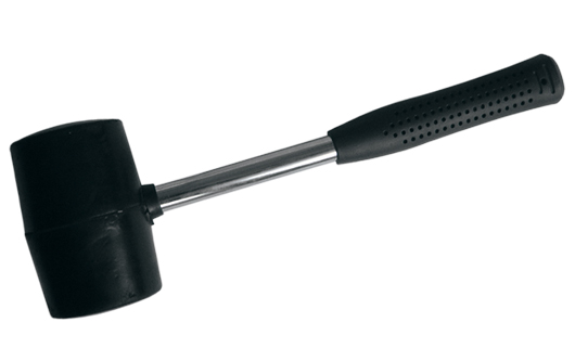 Rubber mallet, aka the workhorse.