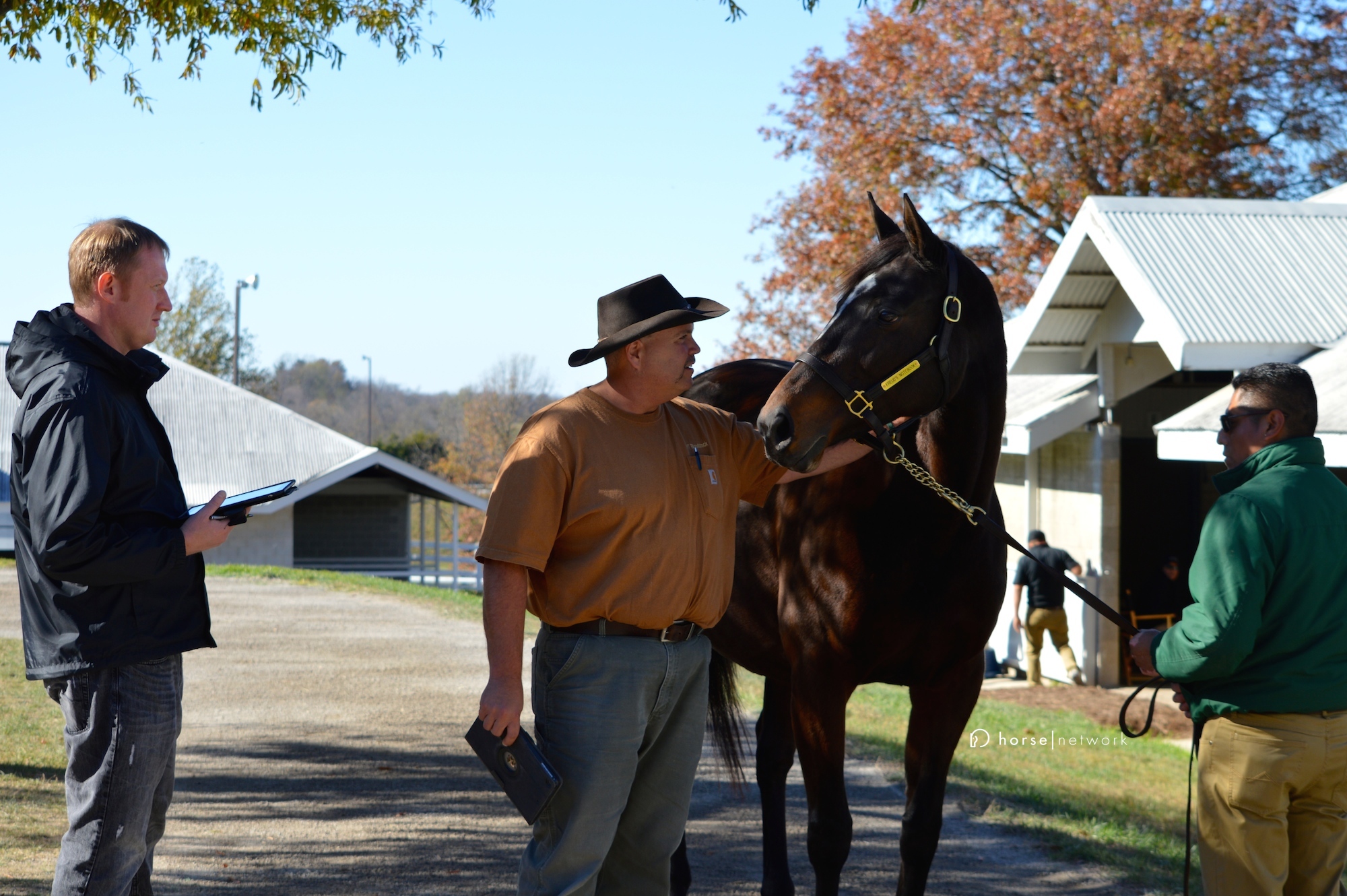 Denk (left) and Thomas (middle) at the Keeneland November sale.